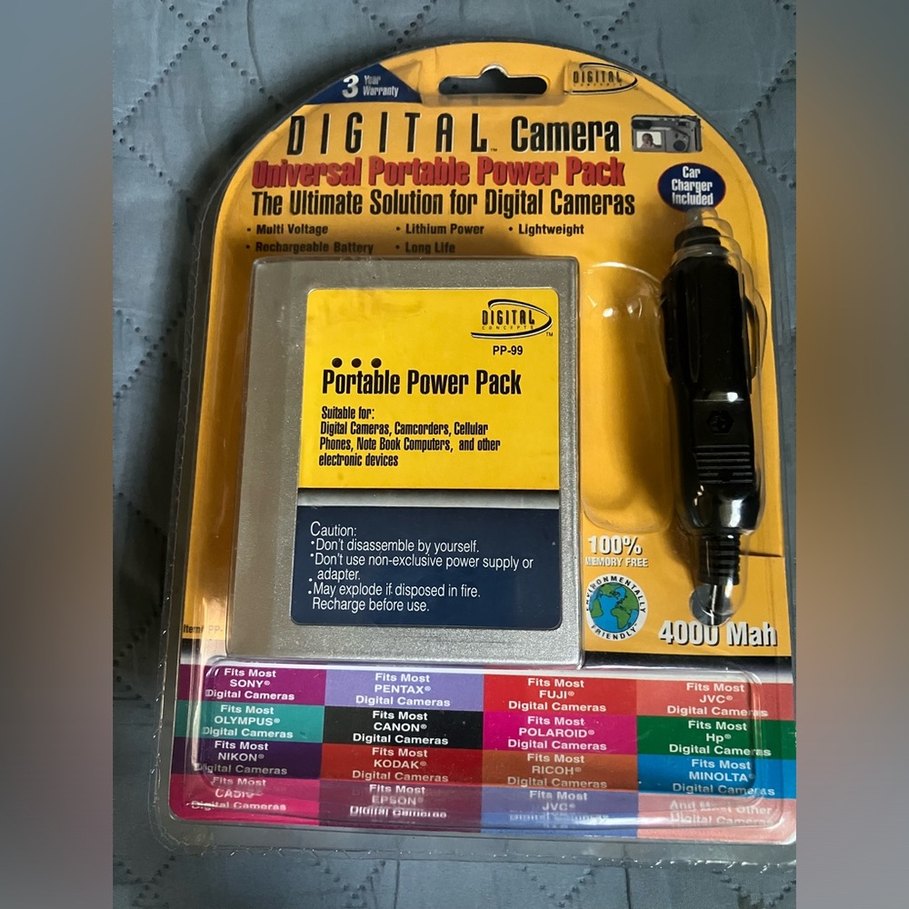 Digital Concepts Digital Camera Universal Portable Power Pack New Sealed